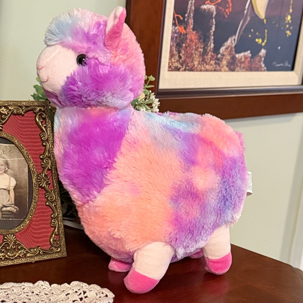 Plush Rainbow Llama Stuffed Animal - Picture 7 of 10